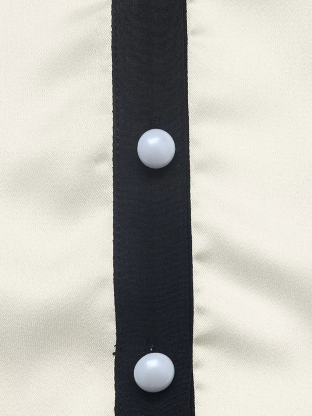 Contrast Trim V-Neck Blouse - RichDrip