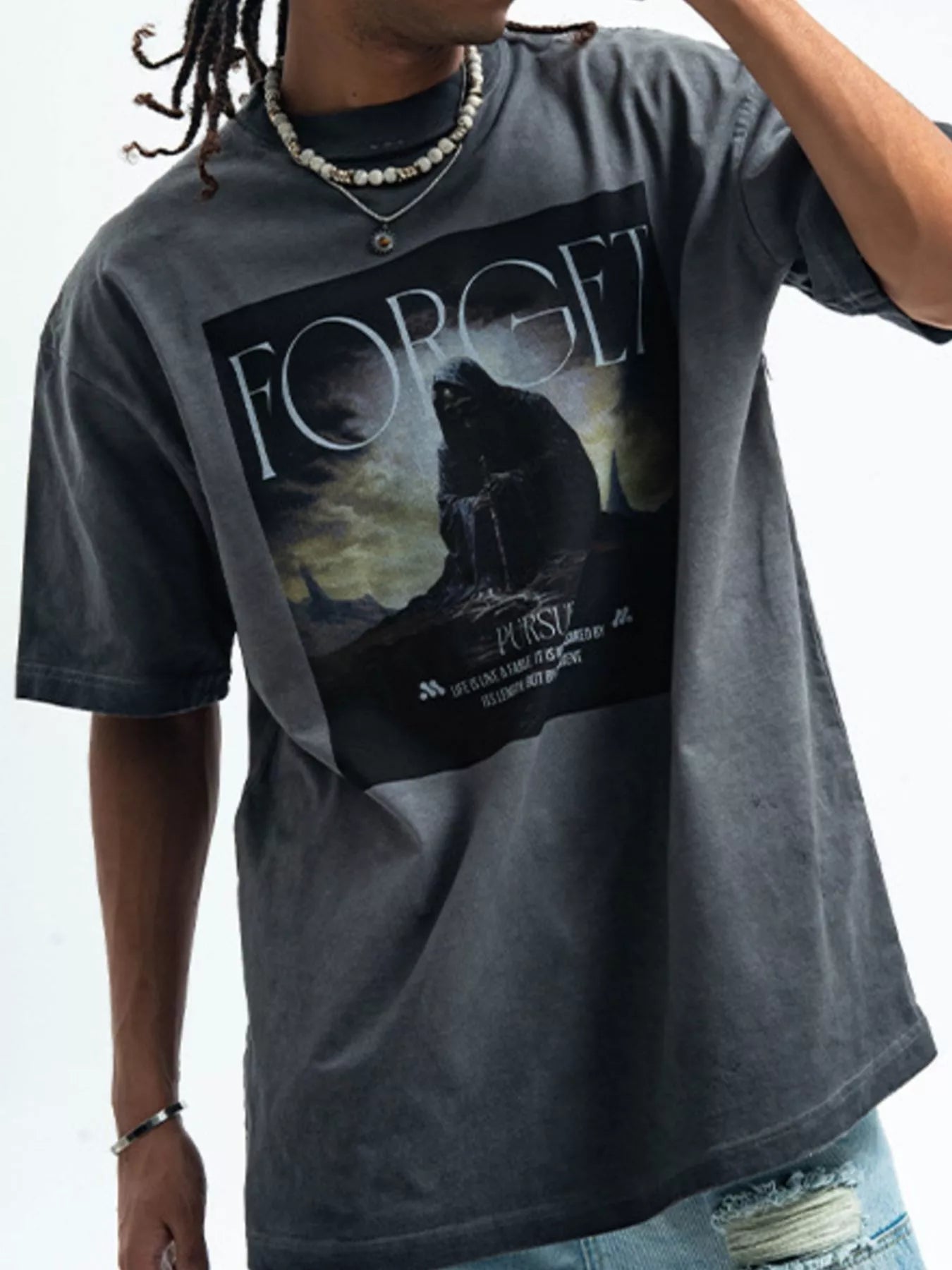 Men's Vintage Wash Graphic Oversized T-Shirt - RichDrip