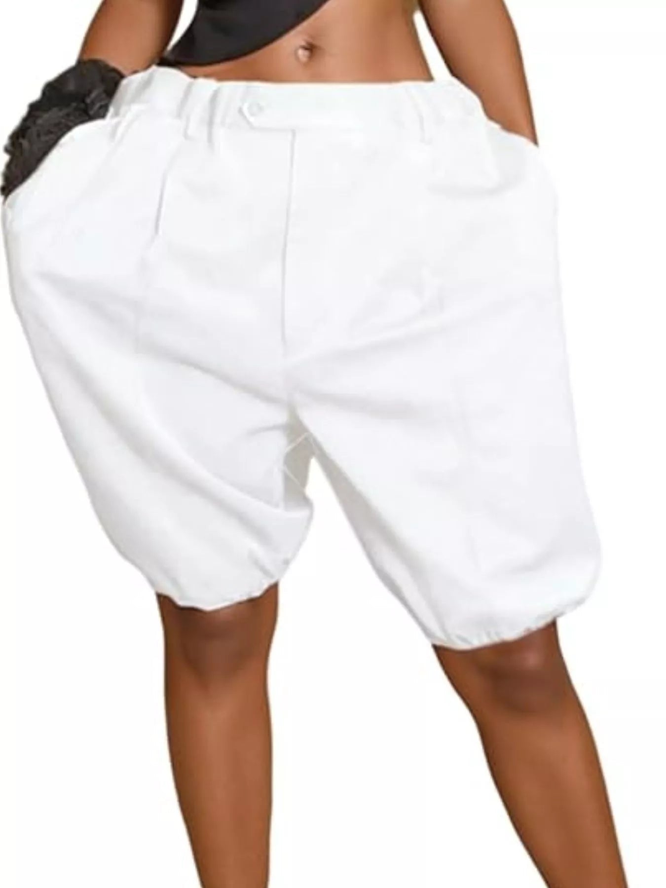 Pleated High Waist Shorts - RichDrip