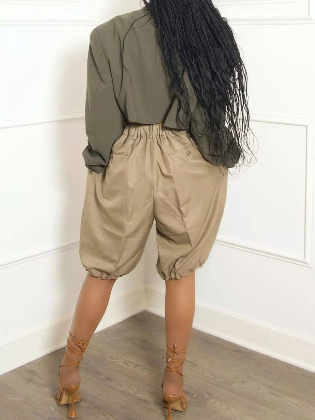 Pleated High Waist Shorts - RichDrip