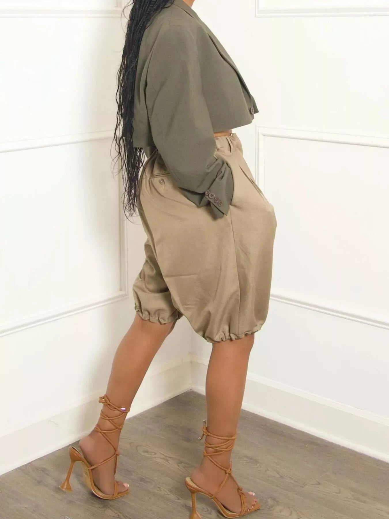 Pleated High Waist Shorts - RichDrip