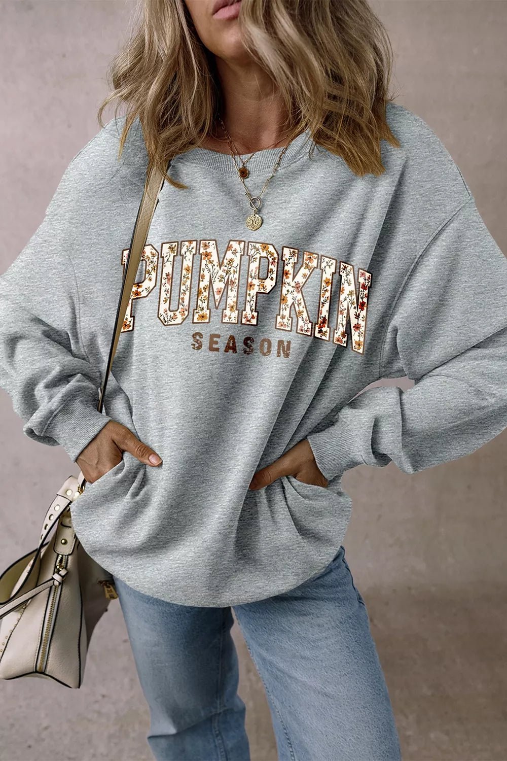 PUMPKIN SEASON Oversized Pullover Sweatshirt - RichDrip