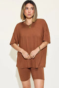 V-Neck Drop Shoulder T-Shirt & Shorts Set - RichDrip