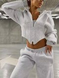 Zip-Up Cropped Hoodie - RichDrip